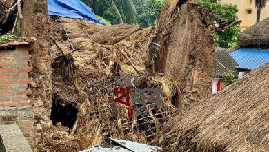 মাটির দেওয়াল চাপা পড়ে তিনটি ছাগলের মৃত্যু, অল্পের জন্য প্রাণে বাঁচলো বাড়ির বড় ছেলে।