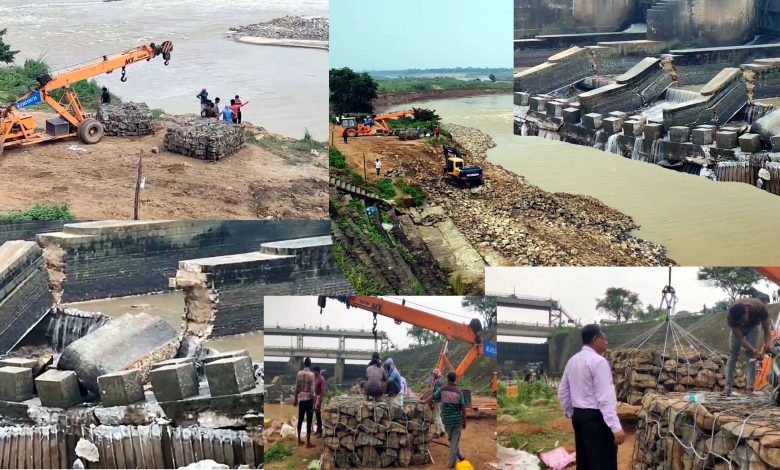 তিলপাড়া ব্যারাজ সংস্কারে যুদ্ধকালীন তৎপরতা