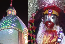 ভোর থেকেই ভক্তদের ভিড়ে মুখর তারাপীঠ মন্দির প্রাঙ্গণ