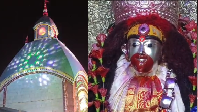 ভোর থেকেই ভক্তদের ভিড়ে মুখর তারাপীঠ মন্দির প্রাঙ্গণ